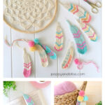 Dream Catcher Of Feathers Crochet Free Pattern