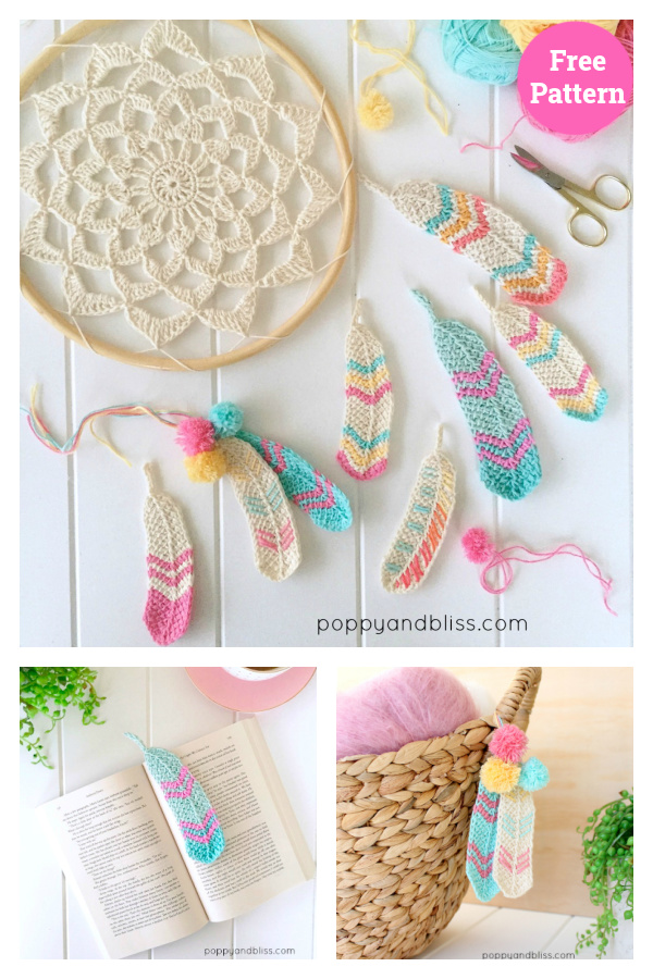 Dream Catcher Of Feathers Crochet Free Pattern