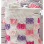 Fringe Basket Crochet Free Pattern