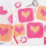 Heart Granny Square Crochet Free Pattern