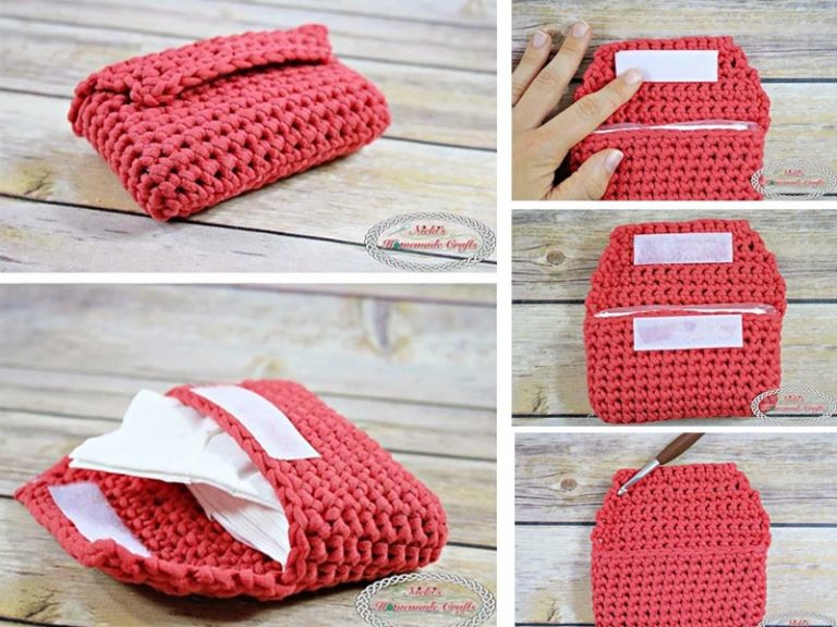 Small Tissue Pouch Free Crochet Pattern