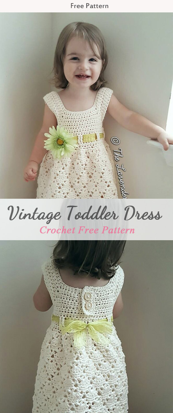 Vintage Toddler Dress Crochet Free Pattern