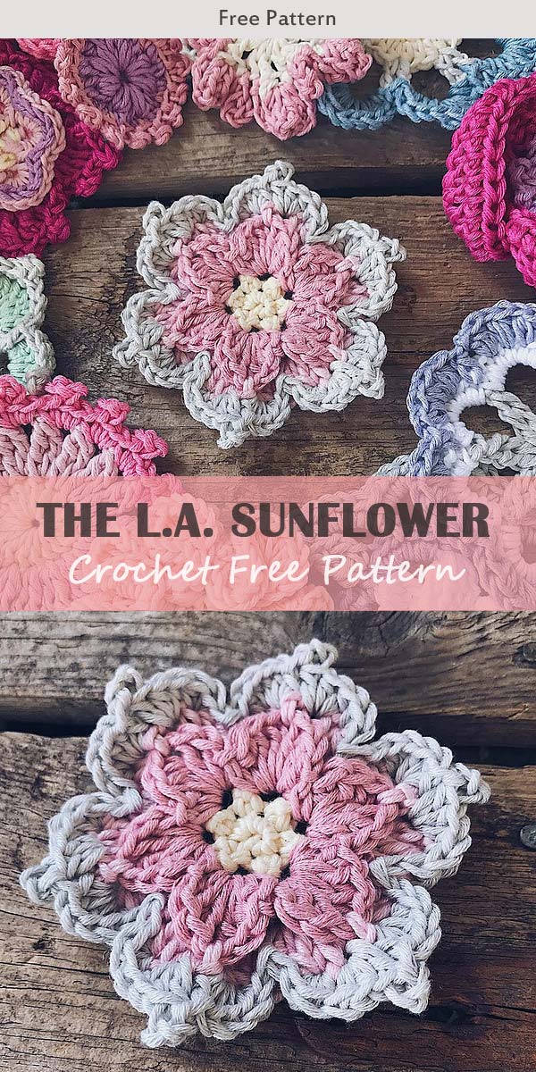 THE L.A. Sunflower Crochet Free Pattern