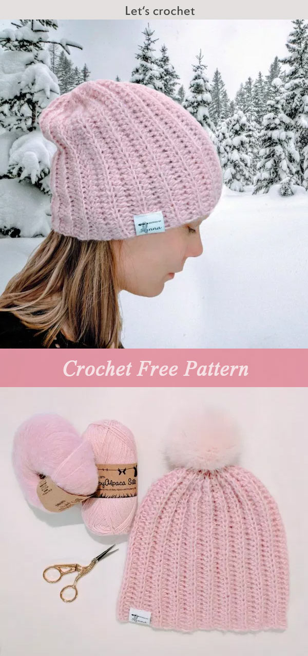 Strawberry Fluff Hat Crochet Free Pattern