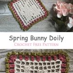 Spring Bunny Doily Crochet Free Pattern