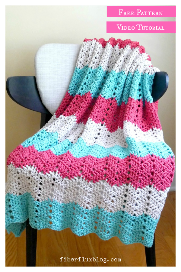 Boardwalk Breeze Blanket Free Crochet Pattern and Video Tutorial