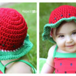 Kid ‘s Watermelon Sun Hat Crochet Free Pattern