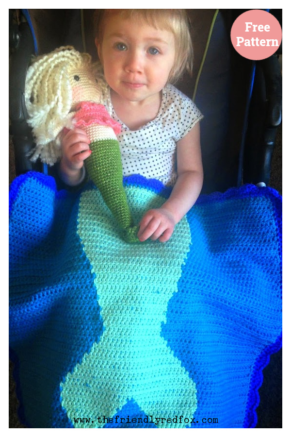 Mermaid Tail Blanket Free Crochet Pattern