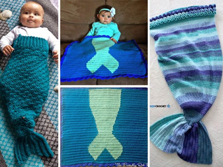 Crochet Mermaid Tail  Blanket Patterns – 3 Free Crochet Patterns