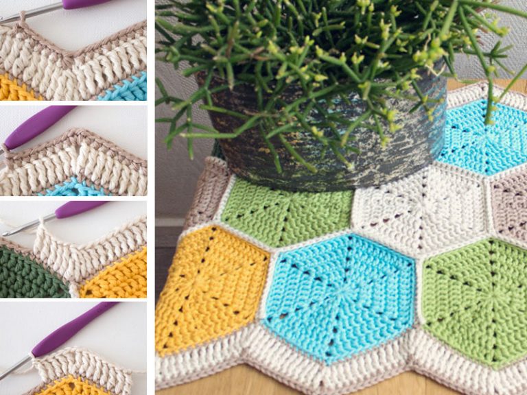 Hexagon Table Runner Crochet Free Pattern
