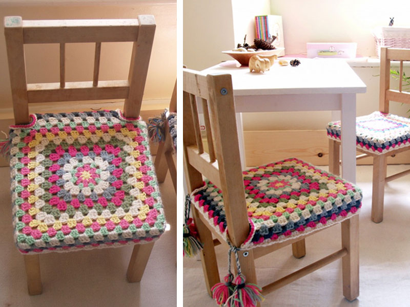 Happy Chair Cover Crochet Free Pattern