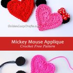 Mickey Mouse Applique Crochet Free Pattern