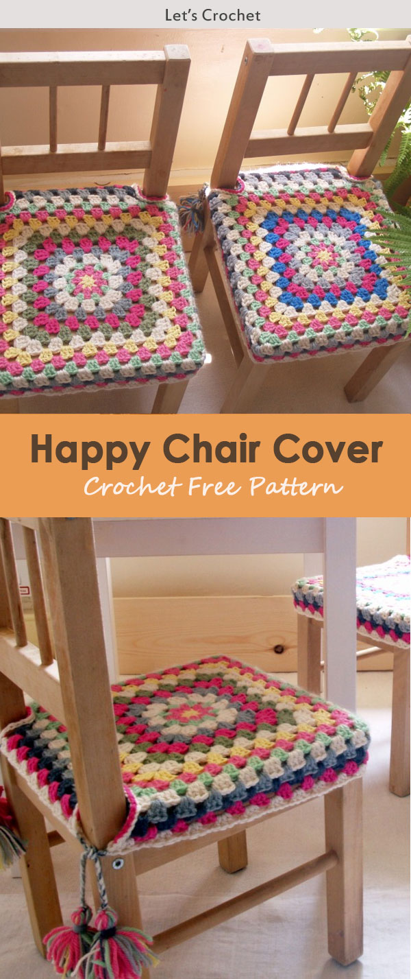 Happy Chair Cover Crochet Free Pattern
