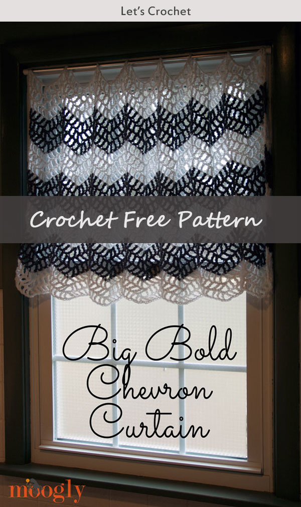 Big Bold Flower Chevron Curtain Free Crochet Pattern