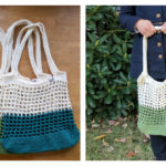 Color Block Market Bag Crochet Free Pattern