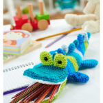 Crocodile Pen Container Toy Crochet Free Pattern