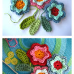 Flowers and Leaves Free Crochet Pattern