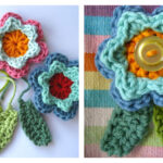Flowers and Leaves Free Crochet Pattern