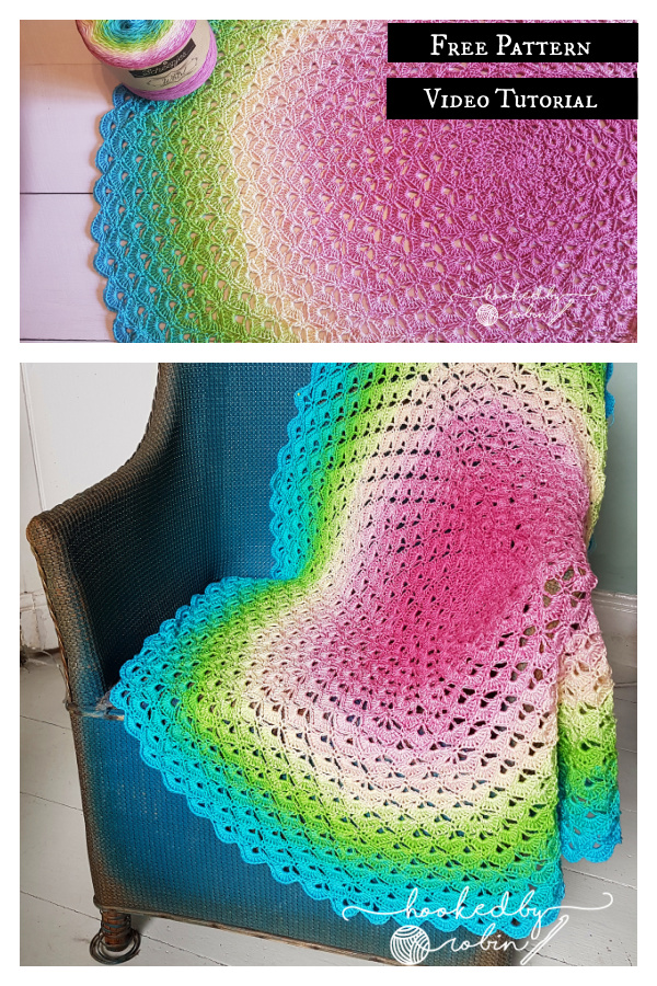 Lotus Flower Blanket Free Crochet Pattern and Video Tutorial 