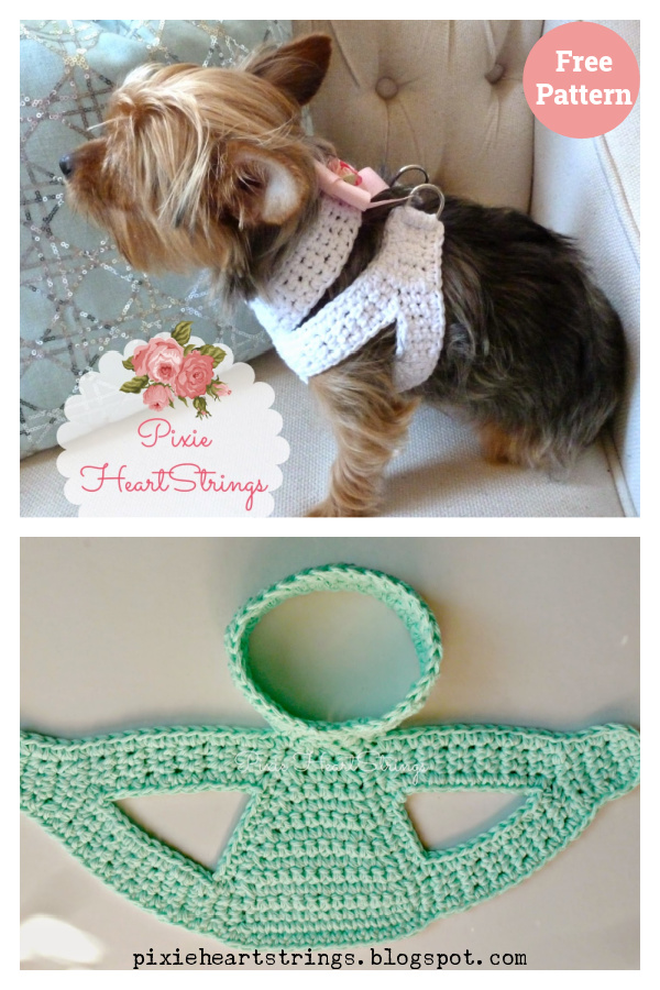 Tiny Dog Harness Free Crochet Pattern