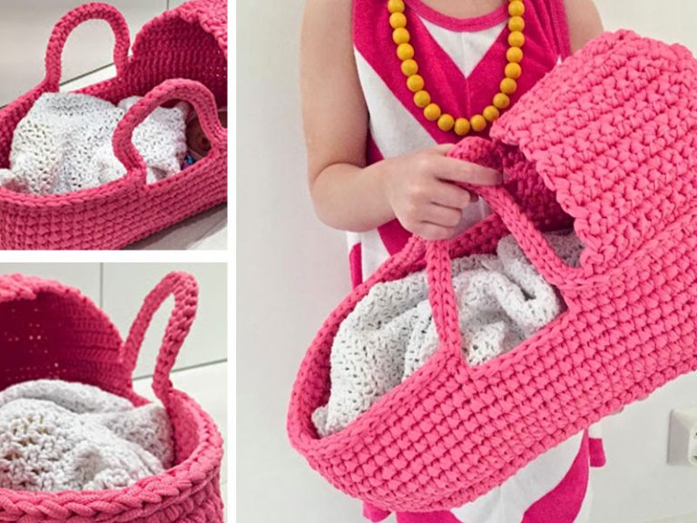 Crochet Gorgeous Doll’s Carry Basket Free Pattern