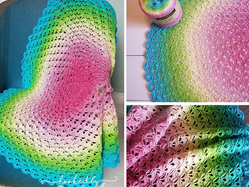 Lotus Flower Blanket – free crochet circle blanket pattern and video tutorial