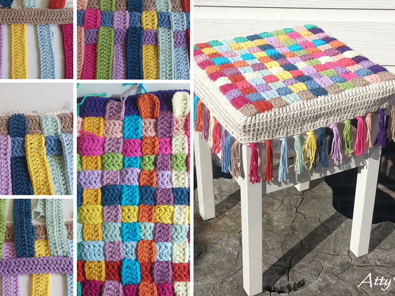 Stool Cover Crochet Free Pattern