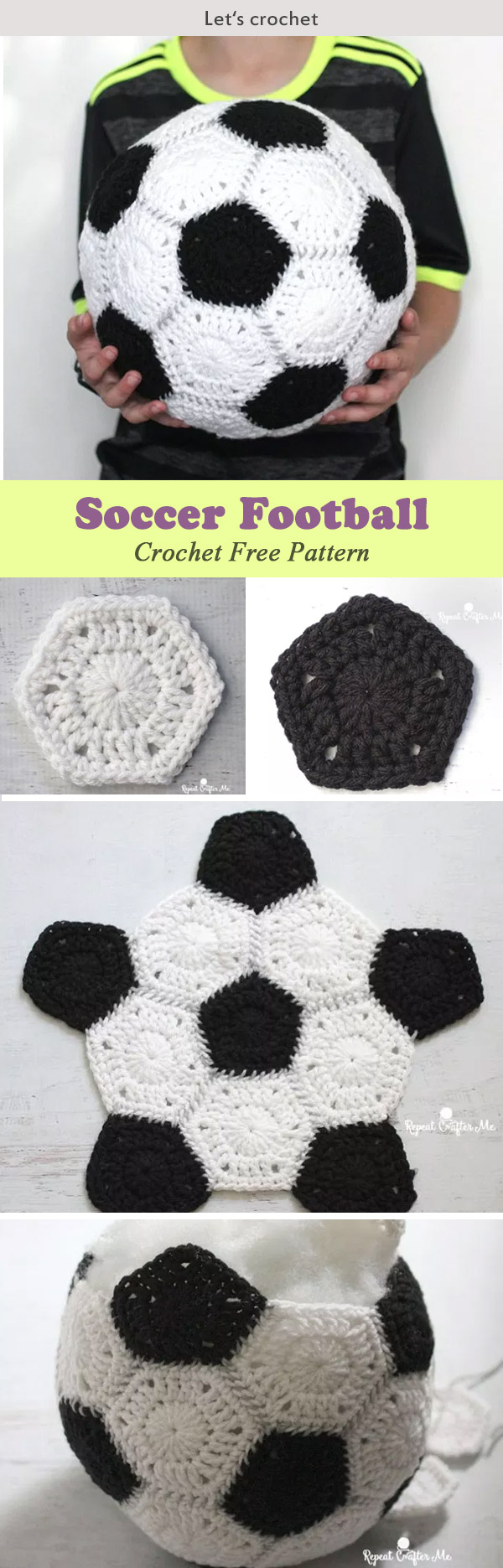 Crochet Soccer Football Free Pattern 