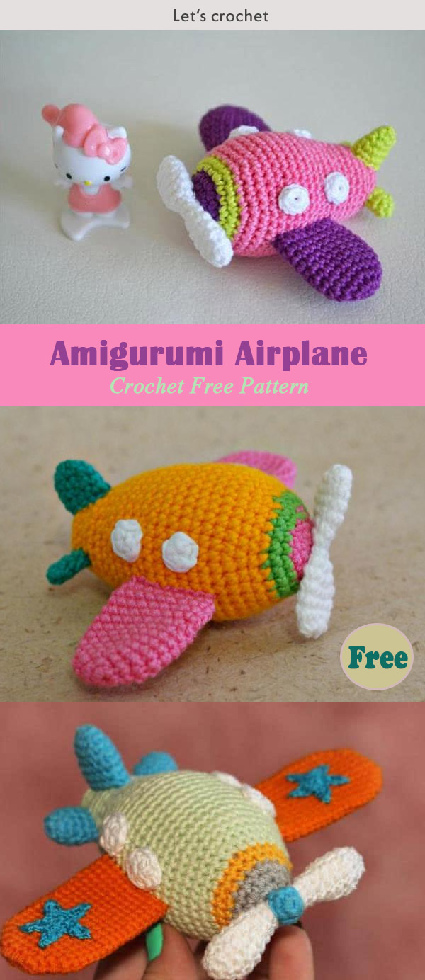 Amigurumi Airplane Crochet Free Pattern