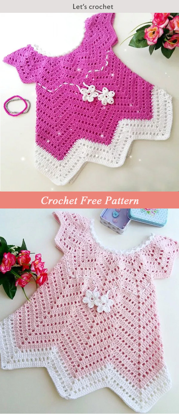baby blossom summer dress crochet pattern
