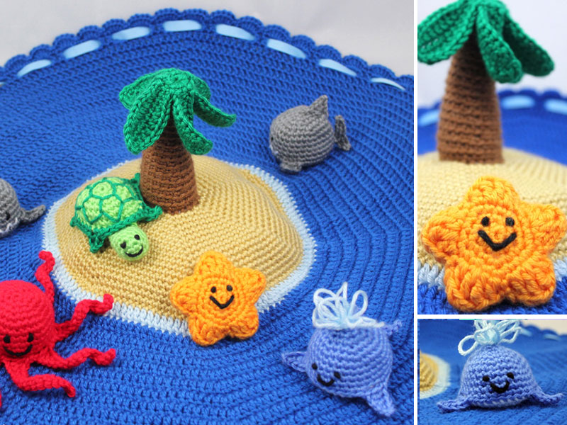 Crochet Island Play Set Free Pattern