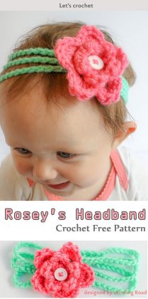 Rosey’s Headband Crochet Free Pattern