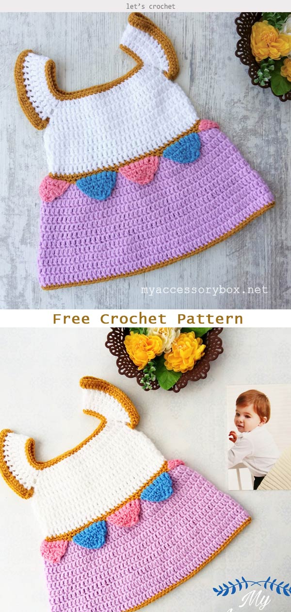 Cute Baby Girl Dress Free Crochet Pattern