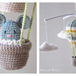 Crochet Hot Air Balloon Baby Mobile Free Pattern
