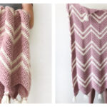 Crochet Pink Chevron Throw Free Pattern and Video Tutorial