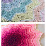 Crochet Rainbow Ripple Baby Blanket Free Pattern