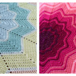 Crochet Rainbow Ripple Baby Blanket Free Pattern