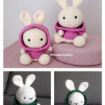 Cute Bunny in the Hood Crochet Free Pattern