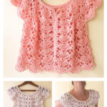 Picot Fan Summer Cardigan Crochet Free Pattern