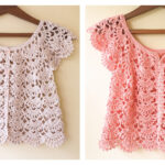 Picot Fan Summer Cardigan Crochet Free Pattern