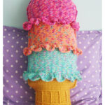 Rainbow Sherbet Throw Pillow Crochet Free Pattern