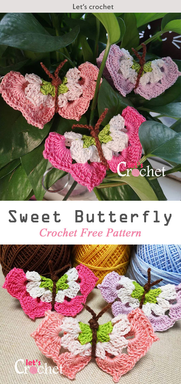 Easy Butterfly Free Crochet Pattern and Video Tutorial