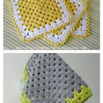 Granny Square Dishcloth Crochet Free Pattern