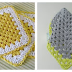 Granny Square Dishcloth Crochet Free Pattern