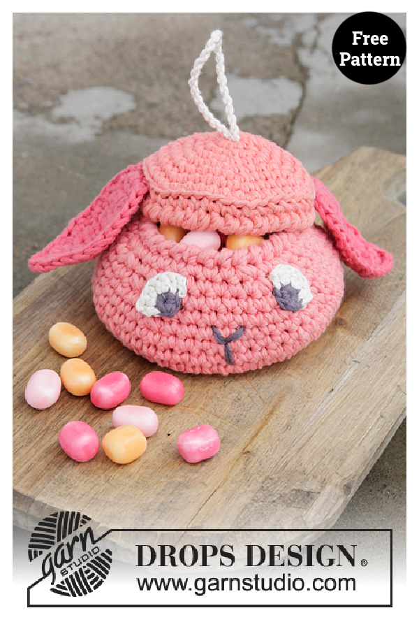 Gummy Bunny Basket Crochet Free Pattern