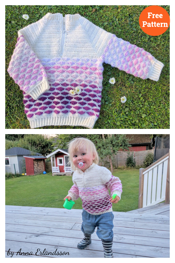Woolly Waves Sweater Crochet Free Pattern