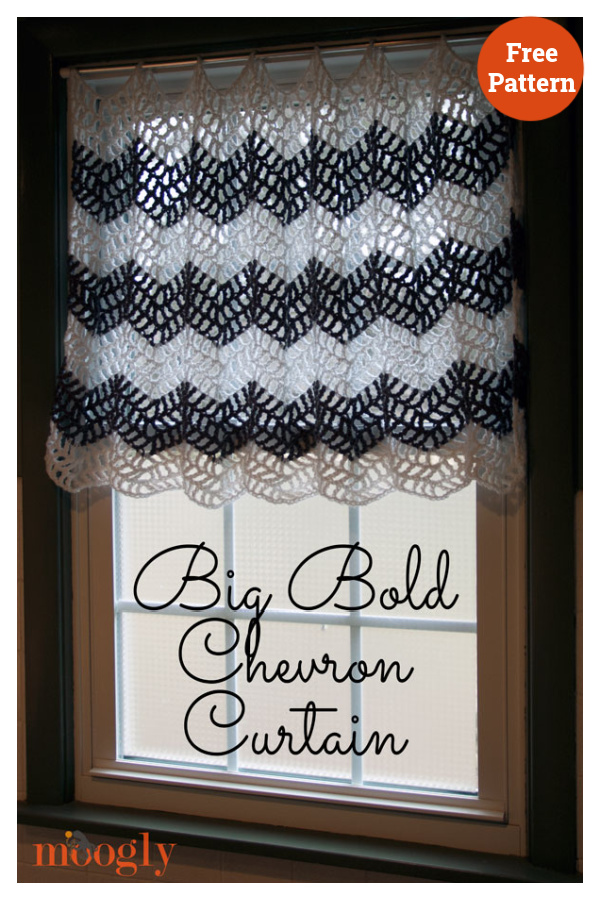 Big Bold Chevron Curtain Free Crochet Pattern