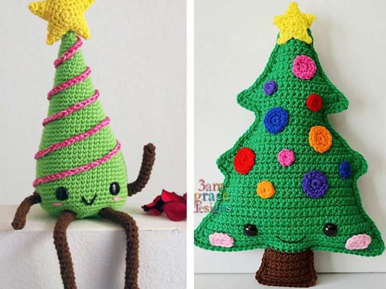 Crochet Christmas Tree Kawaii Amigurumi Free Pattern and Paid