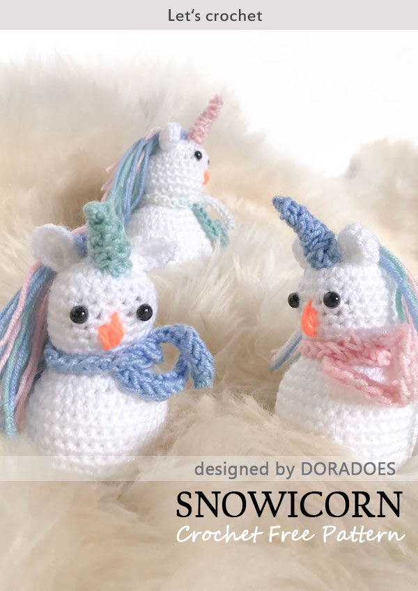 Crochet Snowicorn Free Pattern