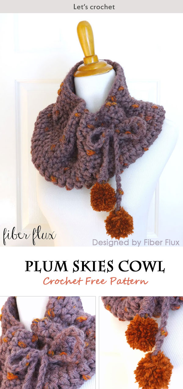 Plum Skies Cowl Free Crochet Pattern